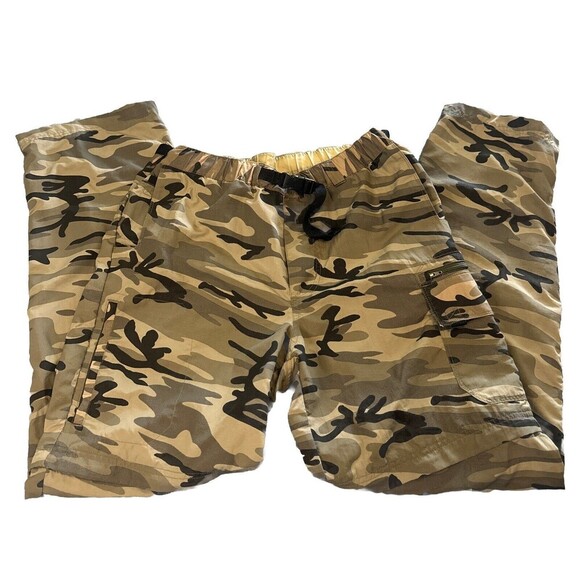 Men’s GANDER MOUNTAIN Nylon Camo Convertible Hunting Pants Shorts QUICK DRY Sz M - Picture 1 of 11